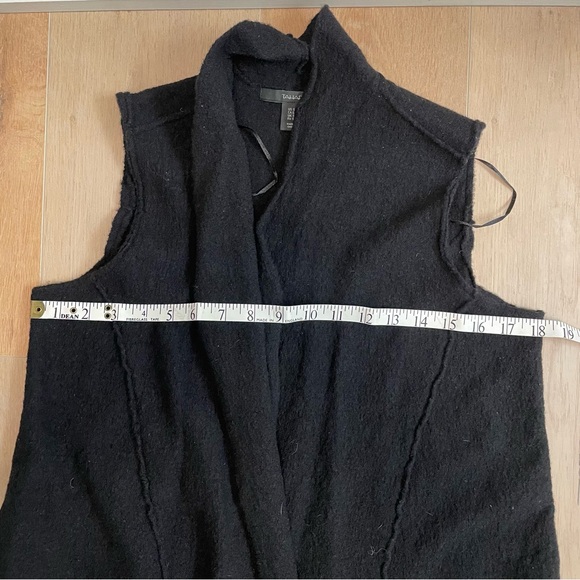 TAHARI 100% Merino Wool Black Vest - Picture 7 of 8
